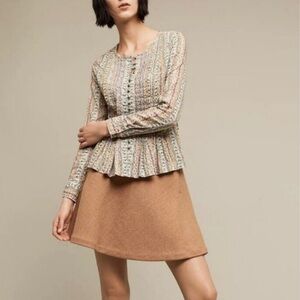(M) Anthropologie Maeve Gelise Blouse Multi Floral Blue Pink Medium Boho Prairie